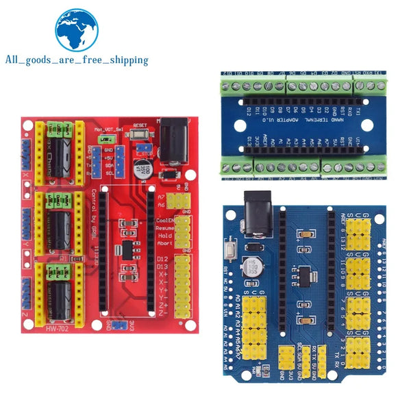 Adaptador de terminal de controlador TZT NANO V3.0 3.0 Placa de expansión NANO IO Shield Placa de extensión simple para Arduino AVR ATMEGA328P